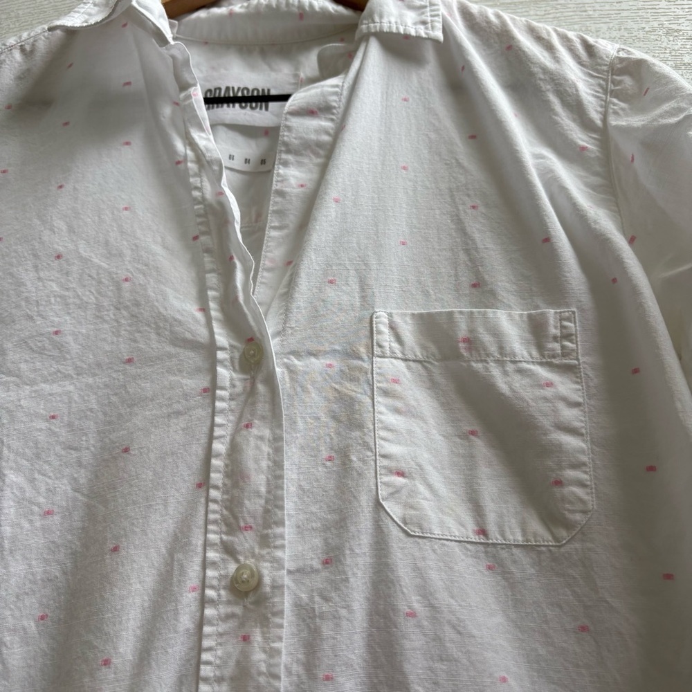 Grayson The Hero White Button Down Shirt XS (01) Classic Fit Cotton Long Sleeve - Picture 5 of 13